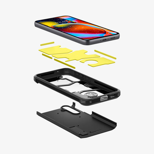 ACS05623 - Galaxy S23 Ultra Case Tough Armor in black showing the back
